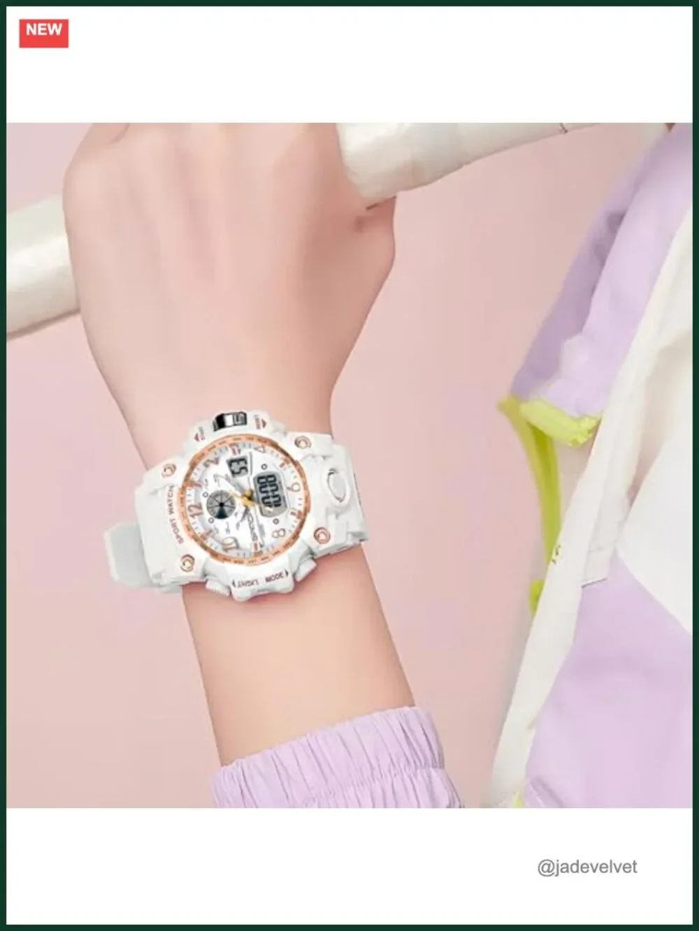 Gosasa Womens Digital Sports Watch 5ATM Waterproof LED Light Large Face